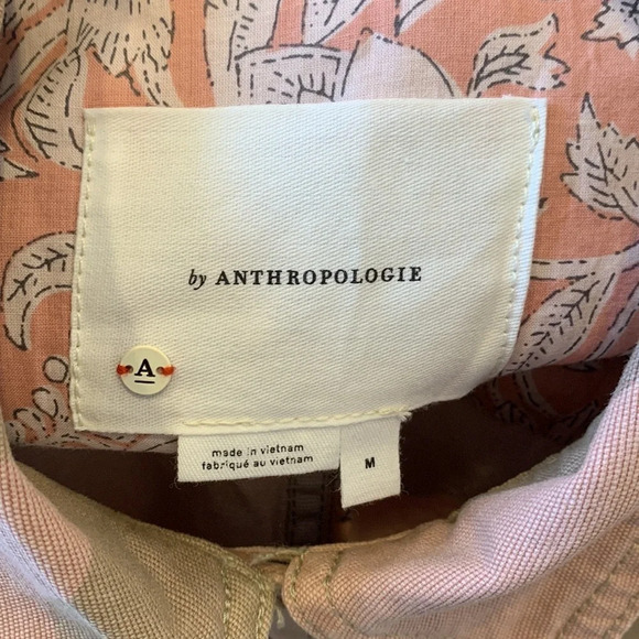 By Anthropologie Luda Camouflage army camo pink/green Utility jacket Medium - Picture 6 of 16